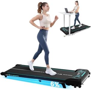 CITYSPORTS Walking Pad with 6% Incline,Under Desk Treadmill for Home,1-6KM/H Walking Running Machine with LED Display,Remote Control,Bluetooth,Non-Assembly