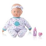 KOOKAMUNGA KIDS 16 Inch Interactive Baby Doll - Realistic Baby Doll w/Expressions - Touch Activated Features and Sounds - Lifelike Moving Chest, Breathes, Cries, Suckles & Giggles w/Toy Baby Bottle