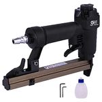 GIGAWATTS 8016 21 Gauge Crown Stapler Fine Wire Staple Gun High Load Capacity Pneumatic Nailer for Woodworking Carpentry Workshops Construction Door Window & Cabinet Making Machine