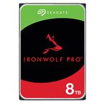 Seagate IronWolf, Pro 8 TB, Enterprise Internal NAS HDD – CMR 3.5 Inch, SATA 6 Gb/s, 7,200 RPM, 256 MB Cache for RAID NAS, Rescue Services - Frustration Free Packaging (ST8000NTZ01)