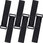 6 Pcs Bicycle Pant Leg Straps Adjustable Cycling Ankle Safety Band Multipurpose Black Elastic Magic Fastening Belt with Buckle for Riding Climbing Fishing Outdoor Sports (1.5”x13.8”), Black, Large