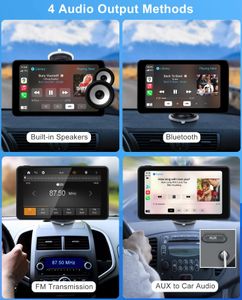 Wireless CarPlay & Android Auto 7" Touchscreen Display – Bluetooth