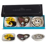 Disney Tim Burton's Nightmare Before Christmas Mini Trinket Tray Gift Set, 3 Piece Jewelry Dish Ring Holder