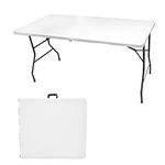 Campland 5FT Folding Table, Indoor & Outdoor Heavy Duty Camping Table, Folding Picnic Table, Folding Card Table for Picnic, Party, Camping (5FT)