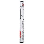 Super Stroke Traxion Tour 1.0 Putter Grip | White/Red/Gray | Grip Size: Standard