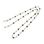 Yvey Essence Colorful Beaded Eyeglass Chains for Women - Sunglasses, Spectacle, and Reading Glasses Neck Cord Strap Holder, Beads Chain -Black, S