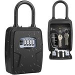 Extra Large Key Lock Box, [Hanging & Wall Mounted] Diyife 10 Keys Capacity Lock Box for Keys Outdoor, Waterproof Resettable 4 Digit Combination Key Box for Home, Garage, Realtors, Office