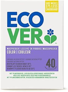 Ecover Color detergente concentrado lavanda (3 kg / 40 lavados), detergente para colorear con ingredientes a base de plantas, detergente en polvo para lavado de colores natural, 3 kg