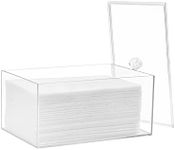 zoocatia Farmhouse Laundry Dryer Sheet Holder Clear Detergent Pods Container Dryer Balls Dispenser with Lid, Organization and Storage Box for Laundry Room, Bedroom, Desk