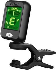 JOYO Clip on Tuner Digital Electronic Tuner for Guitar, Bass, Ukulele, Violin, Mandolin, Banjo Acoustics Calibration Tuner (JT-09)