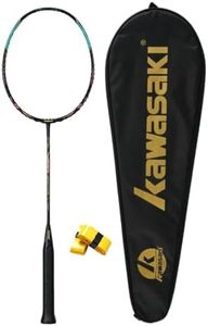 Professioneller Badminton Schläger, Carbon Badmintonschläger High Tension 5U Ultra-Light Badminton Set mit 2 Griffbänder, Schlägertasche-1915 Pro Black(Get Strung)