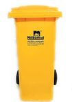 OMDEE TRADING Nilkamal Dustbin 240 Liter Color options available Big dustbin extra large size Dustbin with wheels Outdoor garbage cans Big dustbin with lid Large dustbin Green (Yellow)
