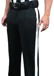 Smitty FBS184 4-Way Stretch Poly/Spandex Fabric Football Referee Pants, Black, 36