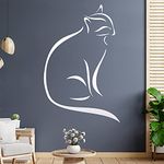 Cat Lines Wall Sticker in 6 Sizes - Wall Sticker - Decoration for Kitchen, Living Room, Bedroom, Bathroom