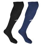 HEELIUM Bamboo Football Socks For Men & Women, Odour Free, Superior Grip & Cushioned Base, 3X Softer Than Cotton Stockings - Knee Length, Black