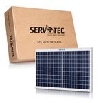 Servotech 40W 12V Polycrystalline Solar Panel with 25-Year Performance Warranty | | High Efficiency PV Module | Portable | 40 watt Single Solar Panel