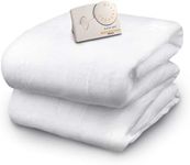 Biddeford 100% Polyester Electric Heated Mattress Pad with Analog Controller, Twin, White