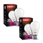 Eveready 5W Led Light Bulb | Long Life & Low Maintenance | Mercury-Free | High Efficiency & Glare-Free Light | 100 Lumens Per Watt | Cool Day Light (6500K) | Pack Of 2, B22D