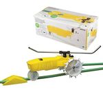Nelson Rain Train Traveling Sprinkler for Yard, Heavy Duty Rotating Lawn Sprinkler with Large Area Coverage, Yellow