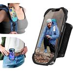 Cikyner Backpack phone holder, 2 in 1 Phone Holder For Backpack Strap Backpack Strap Clip For Phone 360° Rotatable & Detachable Belt Phone Holder for 4.5-7'' iPhone for Camping Hiking