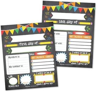10 Chalk School Signs for Kids First Day of School Board for Kids, My First Day of School Sign for Kids First Day, Back to School Sign 1st Day of School Chalkboard Sign First Day of Kindergarten 8x10…