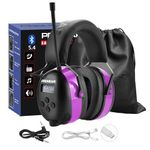 PROHEAR 033 AM FM Bluetooth 5.4 Wireless Headphones, Hearing Protection, 31 dB SNR - 48 Hours Playtime - Hearing Protection for Lawn Mowing, Gifts for Dad (Purple)