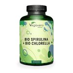 Vegavero Organic Spirulina and Chlorella Capsules High Strength | 2000 mg Per Serving | 240 Spirulina Chlorella Capsules | NO Additives | Pure Spirulina and Chlorella Powder Organic | Vegan