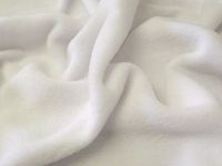 Quality Anti Pil Polar Fleece Fabric Material - White, 1Mtr - 150cmx100cm