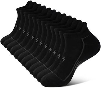 Cirorld Mens Ankle Running Socks, Athletic Cushioned Low Cut Moisture Wicking Cotton Short Sports Socks, 6 Pairs