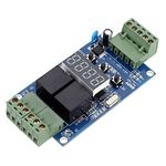 REES52 2 Channel Programmable Time Relay Module Dual Relays Triggered In turn or individually 2-Channel 0-99.9V Voltage Detection Control Board Cyclic Timing On Off (12V)