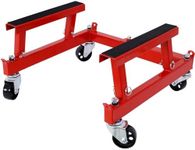 ATV Motorcycle Engine Cradle Dolly with 4 Swivel Casters Engine Cradle Dolly 1500 Lbs Weight Capacity Adjustable Heavy-Duty Steel Frame Vehicle Engine Supports for Vehicle Maintenance Red