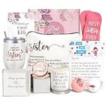 Sister Gifts from Sisters - Sister Birthday Gift Ideas - Gifts for Sister - Birthday Gifts for Sister - 9 Pieces Birthday Gifts for Sister - Big Sister Gift - Unique Christmas Gift Basket for Sisters