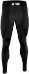 Nxtrnd Core Men's Tight Fit Pants, Tights for Football (Black, Large)