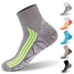 Ankle Athletic Socks, RANDY SUN 100% Waterproof Cycling Breathable Running Hiking Climbing Cycling Socks, 1 Pair-Grey Small