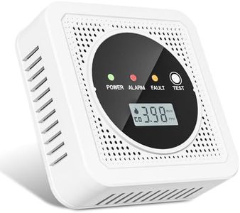 2 in 1, Carbon Monoxide Detectors,Smoke Detector,Smoke Combination CO Alarm,85db Alarm,LCD Large Screen,with 3*AA Batteries,Test Button,Low Battery Warning,Easy Install