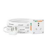 BITCORP 15A 16A 20A Heavy Duty Extension Board 1 Socket (2500W) Surge Protector With 1 Meter Long Wire Cable For Charging, Refrigerator, Washing Mhine, Microwave, Small & Large Appliances, 220 Volts