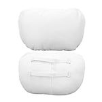 Car Seat Headrest Pillow Replacement for Tesla Model 3 Model Y, Headrest Neck Rest Cushion, Car Seat Back Pillows for Neck, Ergonomic Carseat Neck Support (White)