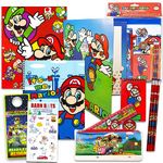 Nintendo Super Mario School Supplies Value Pack Bundle - Folders, Markers, Pencils, Erasers, and More (Super Mario School Supplies)