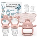 CLDY Baby Food Storage Container, Fruit Pacifier, Silicone Fruit Food Dispenser, Baby Breast Milk Teething Popsicle, BPA Free, Suitable for Safe self-Feeding for 3-Month-Old Babies