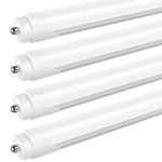 JESLED T8 T10 T12 8FT LED Tube Light Bulbs, 50W 6000LM, 5000K Daylight White, Single Pin Fa8 LED Replacement for Fluorescent Fixtures, Frosted, Ballast Bypass, Warehouse Workshop Garage Lights (4Pack)