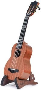 Musbeat Ukulele Stand, Portable Ukulele Stand for Travel, Rabbit Shape Black Walnut Wood Violin Holder for Concert Pineapple Soprano Tenor and Baritone, or Violin, Wooden Floor Ukele Holder for Home