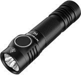 NITECORE E4K Compact Rechargeable Flashlight Torch for Outdoor and Camping, 4400 Lumens, Black