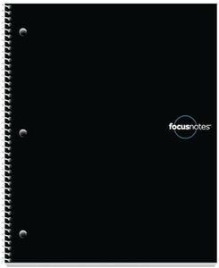 Oxford FocusNotes Note Taking System 1-Subject Notebook, 11 x 9 Inches, White, 100 Sheets (90223) - Black