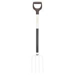 Fiskars Spading Fork for soft, Loose soils, With 4 tines, Length: 105 cm, Tines and handle made steel, Black/white, White, 1070715