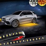 NBWDY 2pcs 62inch LED Truck Running Board Light Strips for Side Marker w/SEQUENTIAL Amber Turn Signal and White Courtesy Light use for Trucks Pickup SUV