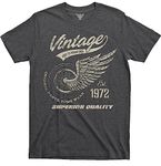 GunShowTees 52nd Birthday Gift Vintage 1972 Retro Motorcycle Shirt, 2X-Large, 1972, 1972, Medium