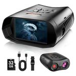 Night Vision Goggles, Sharp Night Vision Specialist Wildlife Watching Support for Filming and 4K Video, Night Vision Binoculars for Camping Hunting & Security
