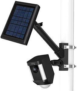 HOLACA 2-in-1 Pole/ Railing Mount for Ring Stick Up Cam,Ring Spotlight Cam& Solar Panel (Black)