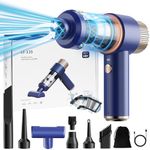 Sporvet Car Vacuum Cleaner,12000PA 120W Car Vacuum Cordless Powerful, 4 in 1 Mini Handheld Vacuum Cordless with LED Light for for Car, Home, Office, Pet, Dark Blue