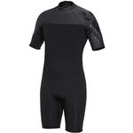 BARE 2MM Revel Men's Shorty Wetsuit | Combines Comfort and Flexibility | Made from a Blend of Neoprene and Laminate | Designed for All Watersports Including Scuba Diving and Snorkeling | Grey - M